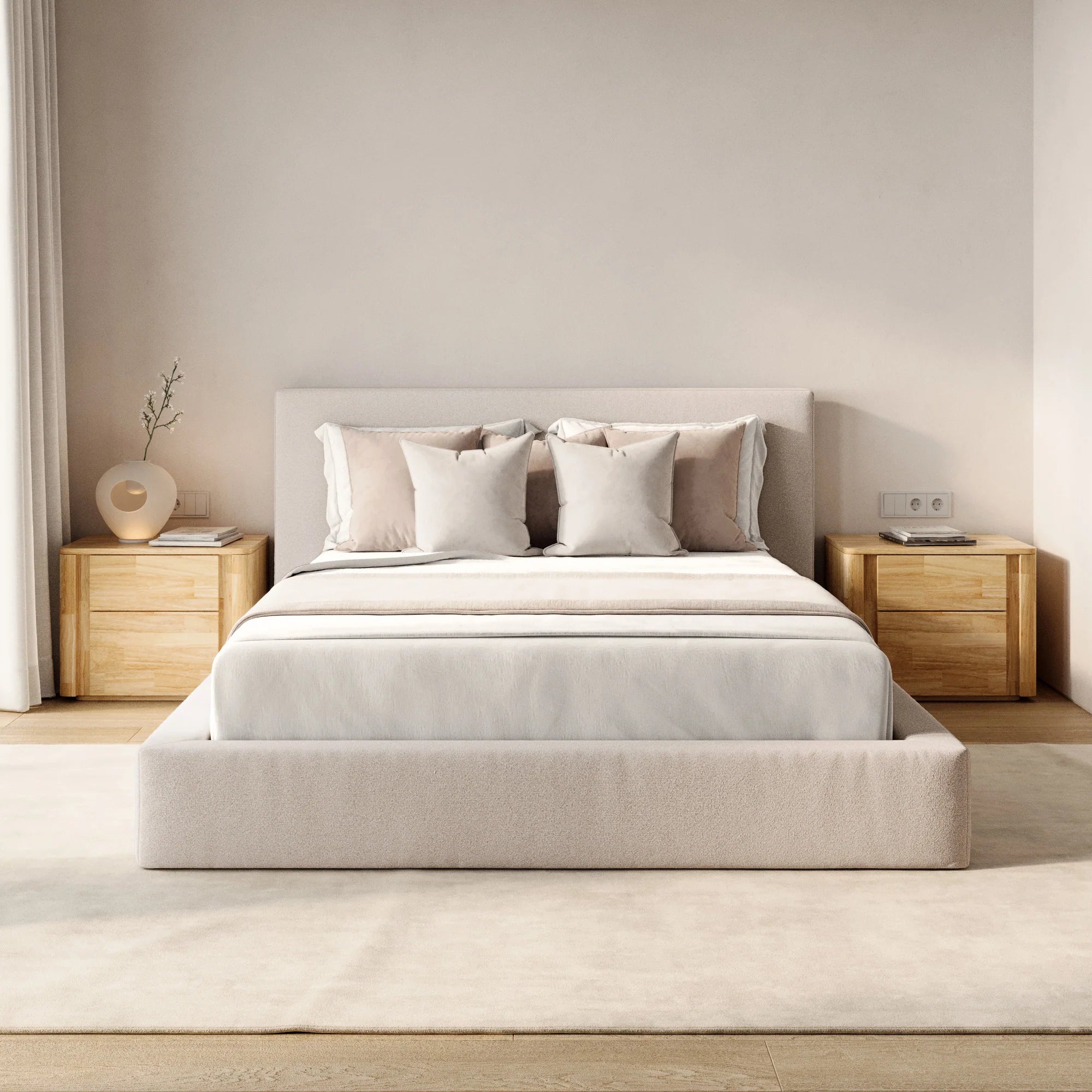 Cloud™ - Base de cama y respaldo acolchado ☁️